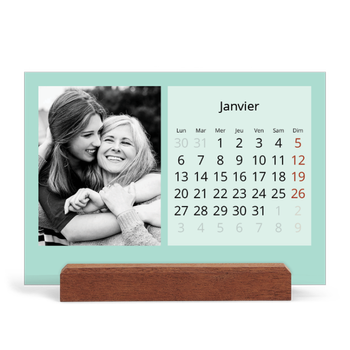 Calendrier de bureau support bois - paysage — Neo Scandi