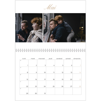 Calendrier photo A4 double (30 x 40 cm) — Diaporama [couverture]