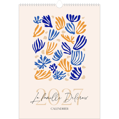 A3 Calendrier annuel — Coraux minimalistes [couverture]