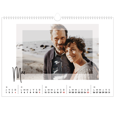 Calendrier photo A3 — Cadre clair [couverture]