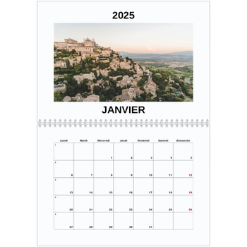 Calendrier photo A4 double — Simple photo