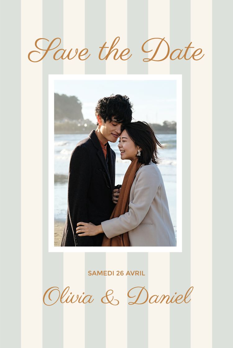 Save the date — Lettrages et rayures