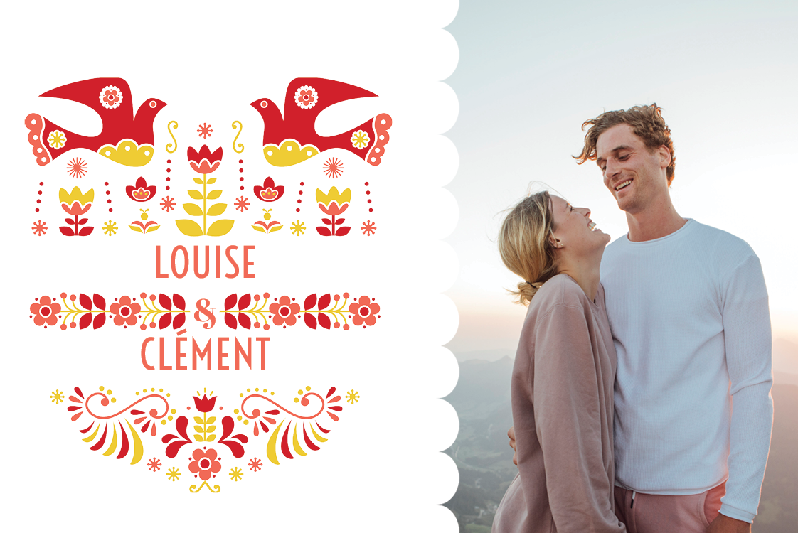 Cartons d'invitation — Belles colombes