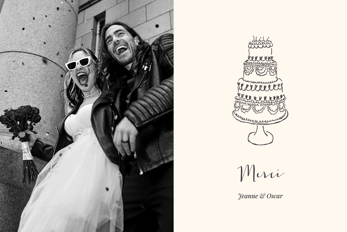 Carte de remerciement — Élégance minimaliste