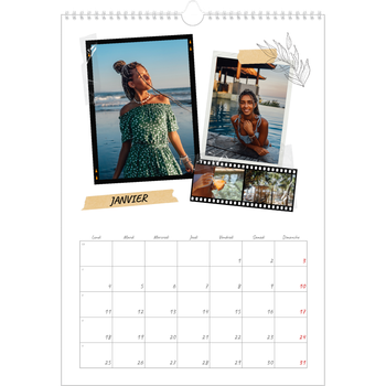 Calendrier photo A3 — Esprit scrapbook