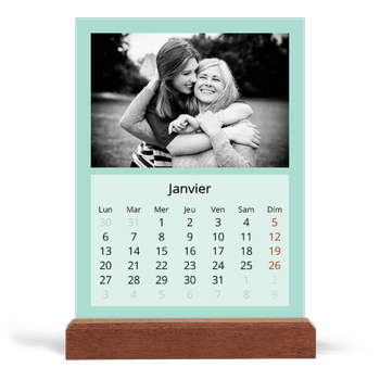 Calendrier de bureau support bois - portrait — Neo Scandi