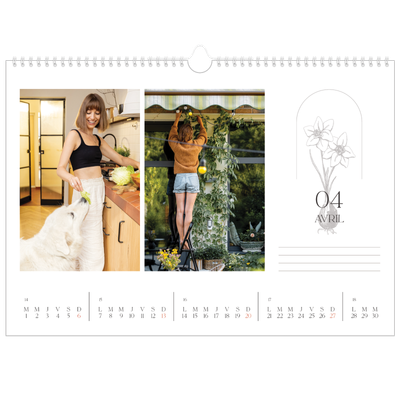 Calendrier photo A3 — Simplement botanique [Avril]