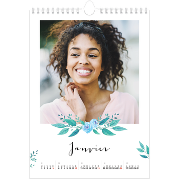 Calendrier photo A4 — Ornements aquarelle