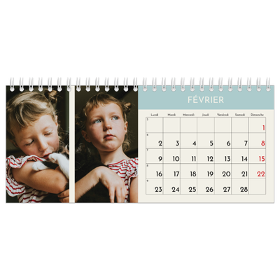 Calendrier de bureau — Chapitres pastel [Février]