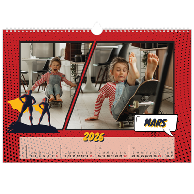Calendrier photo A3 — Bande dessinée [Mars]