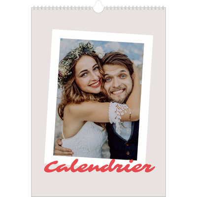 A3 Calendrier annuel — Signature carmin [couverture]