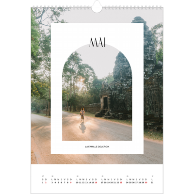 A3 Calendrier annuel — L'arche ouverte [Mai]