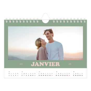 Calendrier photo A5 — Cadres rétro