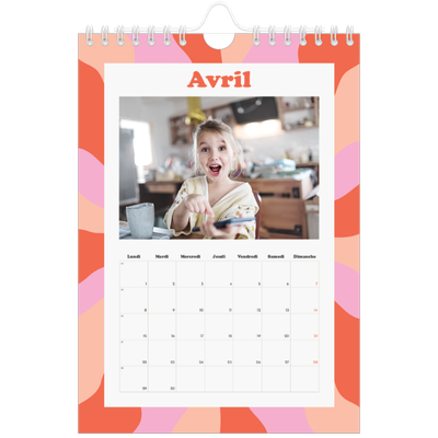 Calendrier photo A5 — Jeu de motifs [Avril]