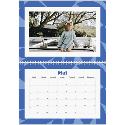 Calendrier photo A4 double (30 x 40 cm) — Jeu de motifs [couverture]