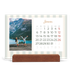 Calendrier de bureau support bois - paysage   — Lettrages et rayures [Janvier]