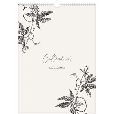 A3 Calendrier annuel — Encre & lierre [couverture]