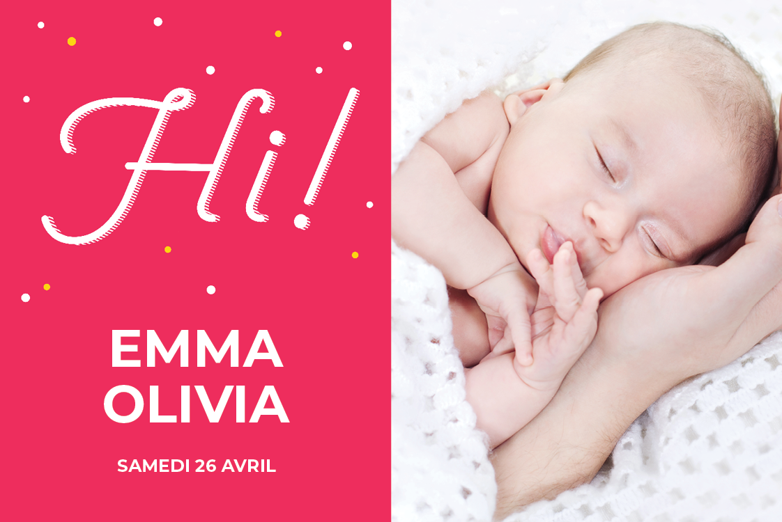 Cartons d'invitation — Bloc rose