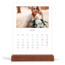 Calendrier de bureau support bois - portrait  — Classique cobalt [Avril]