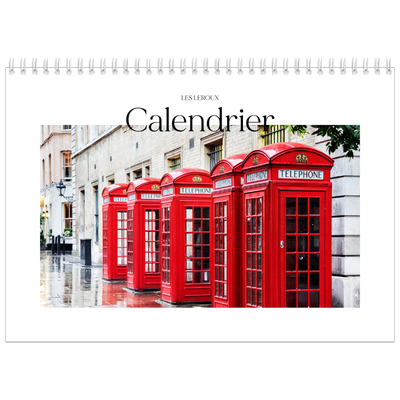 Calendrier photo A4 double (30 x 40 cm) — Mon carnet de voyage [couverture]