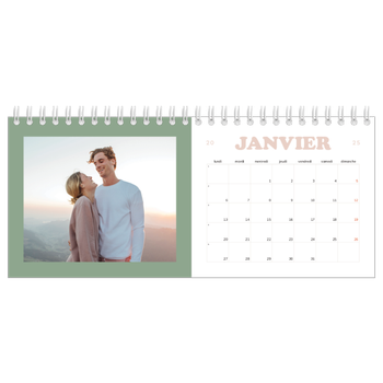 Calendrier de bureau — Cadres rétro