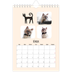 Calendrier photo A5 — Pattes de chat et gribouillis [Février]