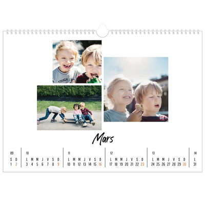 Calendrier photo A3 — Journal Intime [Mars]