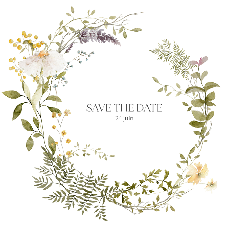 Save the date — Bonheur fleuri