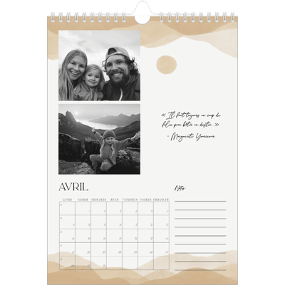 Calendrier photo A4 (20 x 30 cm) — Citations inspirantes [Avril]