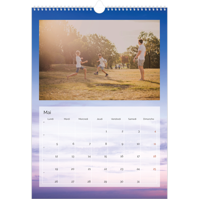 A3 Calendrier annuel — La tête dans les nuasges [couverture]