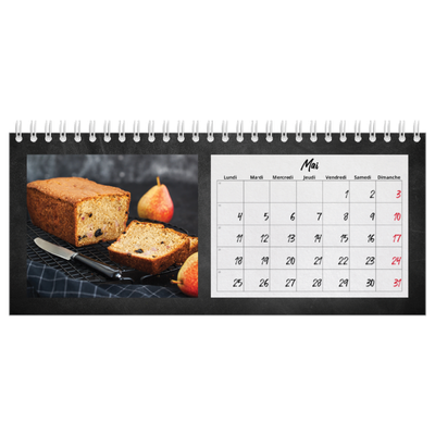 Calendrier de bureau — Tableau et craie [couverture]