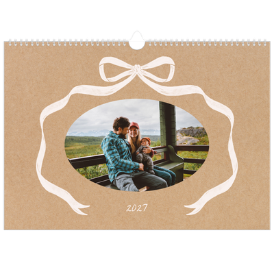 Calendrier photo A3 — Kraft et nœud [couverture]