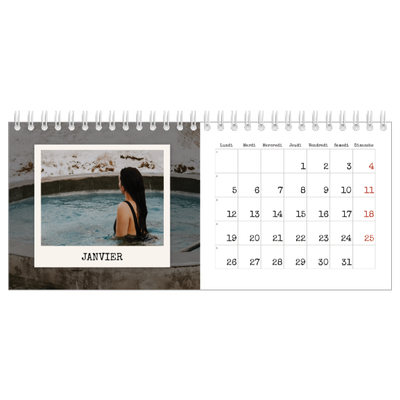 Calendrier de bureau — L'édition portrait [Janvier]