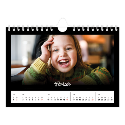 Calendrier photo A5 — Diapositive [Février]