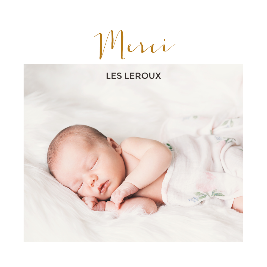 Carte de remerciement — Welcome home