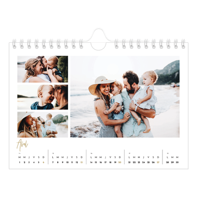 Calendrier photo A5 — Manuscrit [Avril]