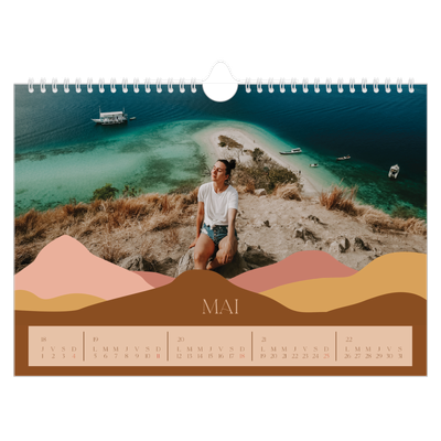 Calendrier photo A4 — Montagnes aux tons neutres [couverture]