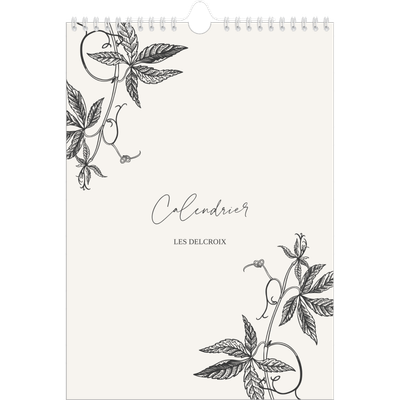 Calendrier photo A4 (20 x 30 cm) — Encre & lierre [couverture]