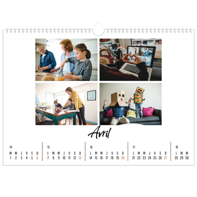 Calendrier photo A3 — Journal Intime [Avril]