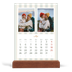 Calendrier de bureau support bois - portrait  — Lettrages et rayures [couverture]