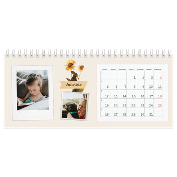 Calendrier de bureau — Scrapbook vintage