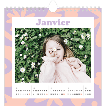Calendrier photo carré — Jeu de motifs