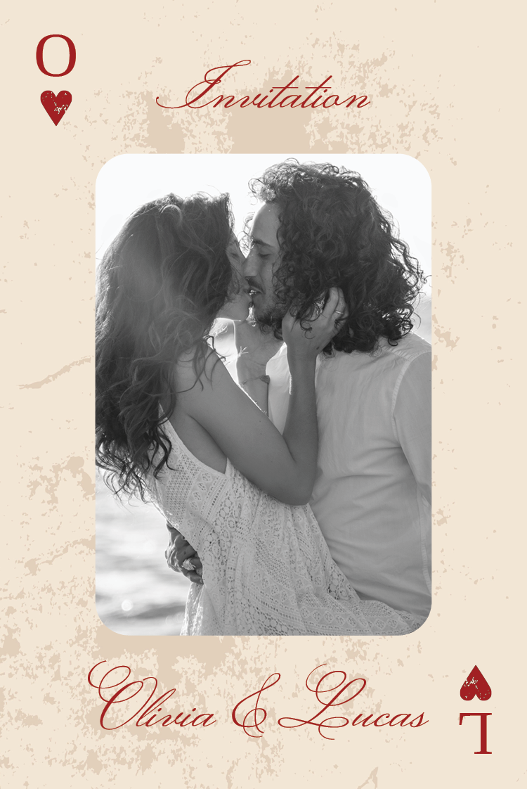 Cartons d'invitation — As de cœur