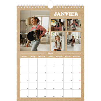Calendrier photo A4 — Chronique de l'année