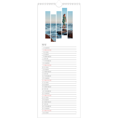 Calendrier mural long  — Fragments de voyage [Mai]