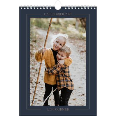Calendrier photo A4 (20 x 30 cm) — Bleu de Prusse [couverture]