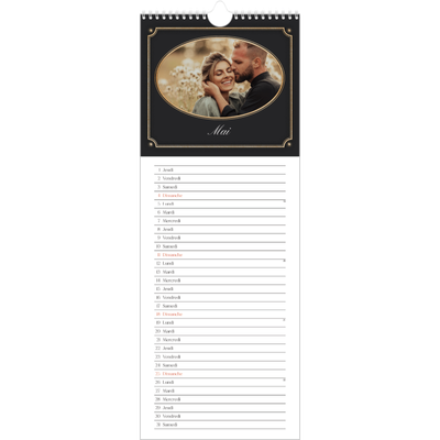 Calendrier mural long  — Classique vintage [couverture]