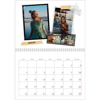 Calendrier photo A4 double — Esprit scrapbook