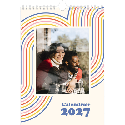 Calendrier photo A4 (20 x 30 cm) — Rayures rétros [couverture]