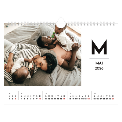 Calendrier photo A4 — Projecteur sur les lettres [couverture]